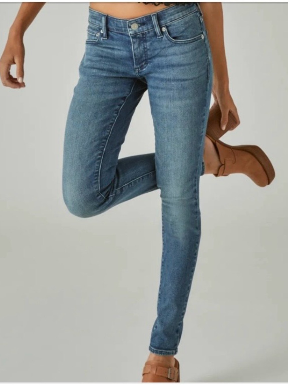 #755 Lucky Brand NWT Lizzie Dark Blue Low Rise Skinny Jeans